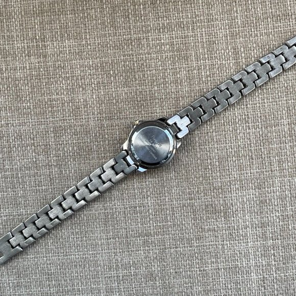 Prescot Ladies Wristwatch Silver/Gold Tone Blue Face Quartz Analog Japan Movt - Picture 7 of 11